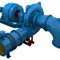 Máy chạy bằng thép không gỉ ngang nhỏ Tua bin Francis 100kW - 500kW